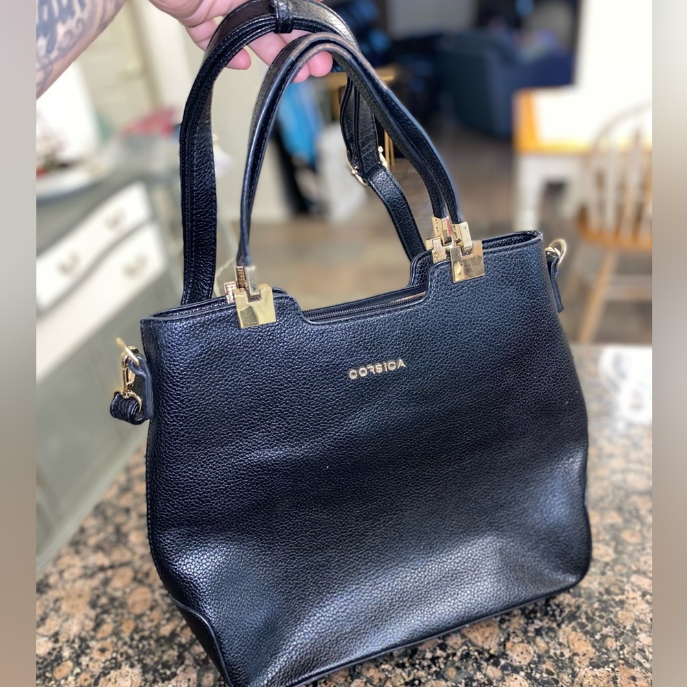Women’s Black Leather Corsica Purse
